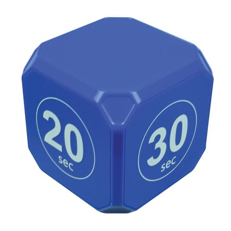 TimeCube -Plus Preset Seconds Timer with Silent LED Alarm for Kids and Adults (Blue - 10,20,30,60 Sec)